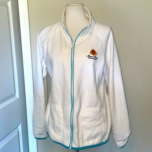 White Marco Island FL Zip Jacket Sweater